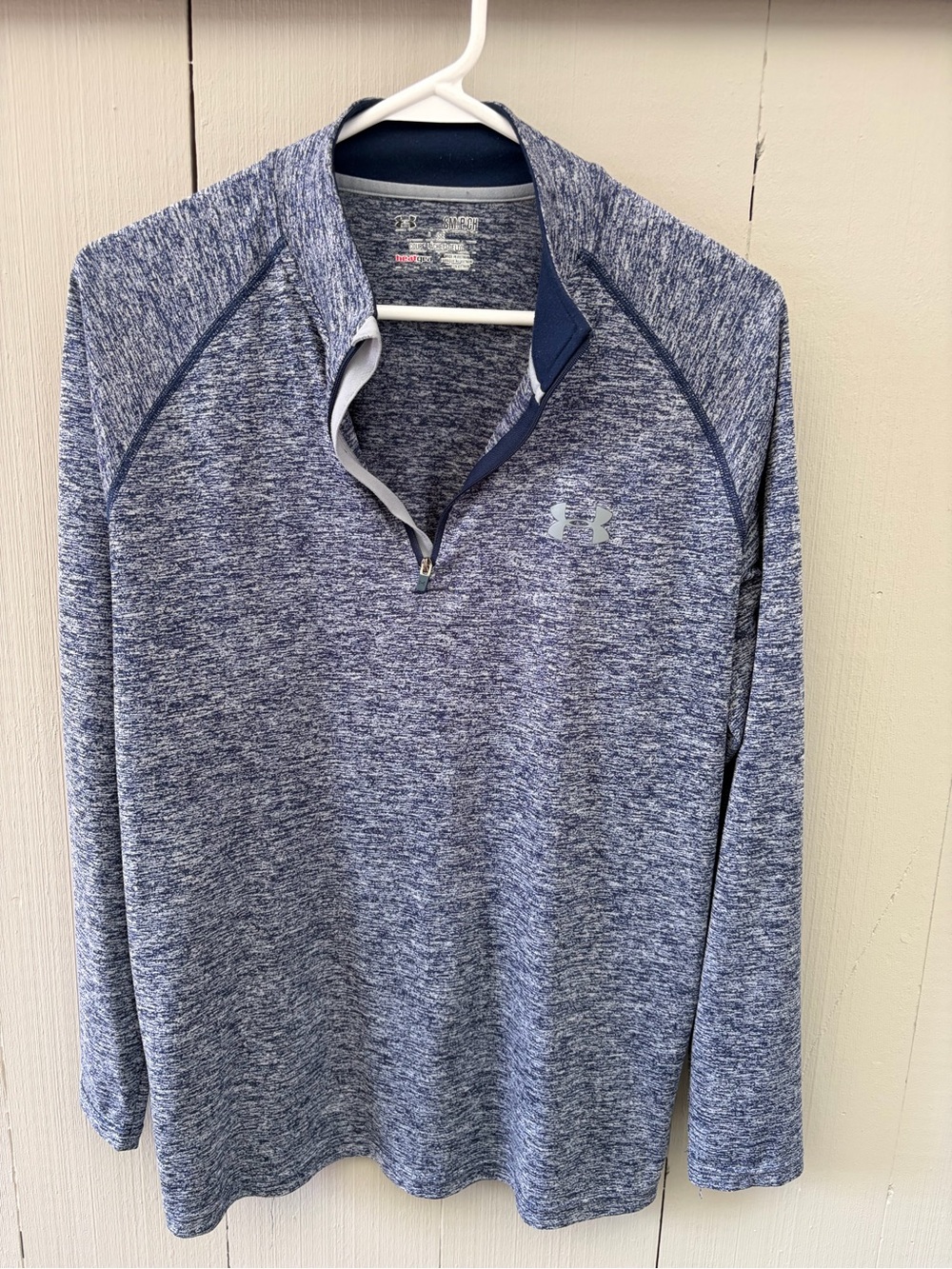 Under Armour Navy Heathered Pullover with Blue Trim